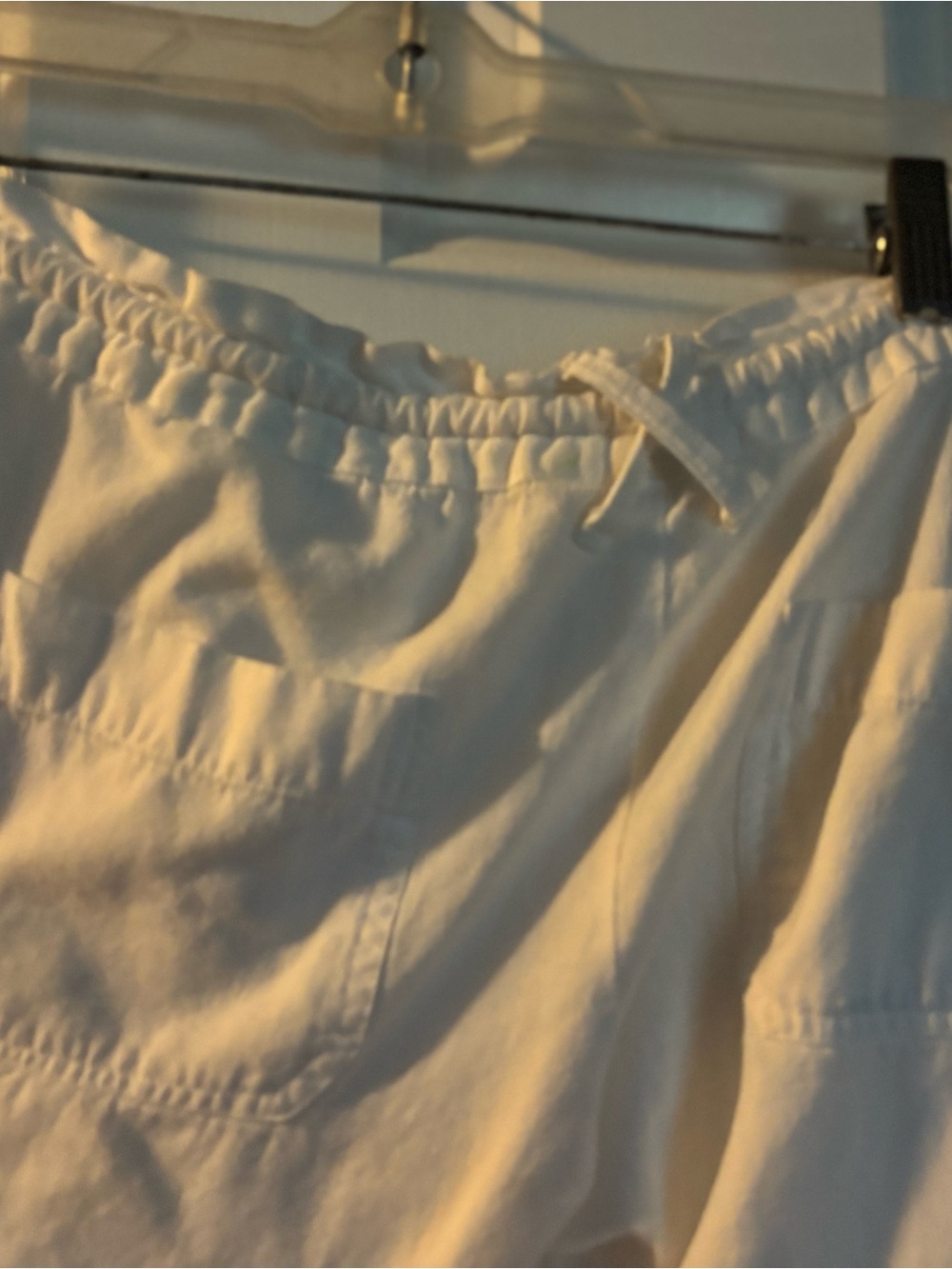 White Roxy Drawstring Beach Pants - Picture 10 of 15